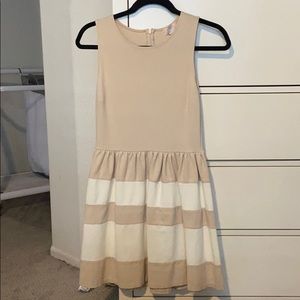 Medium tan and white dress